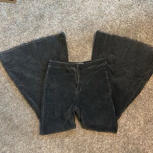 Free People Black Corduroy Bell Bottoms